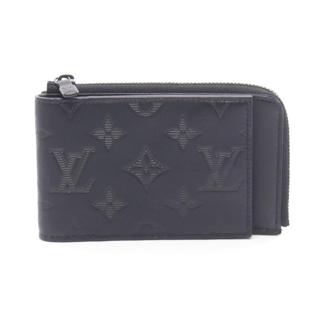 Louis Vuitton Monogram Shadow Hybrid Wallet, Black, M81526, Leather, Card Case, Accessory, Women's (1 of 15)