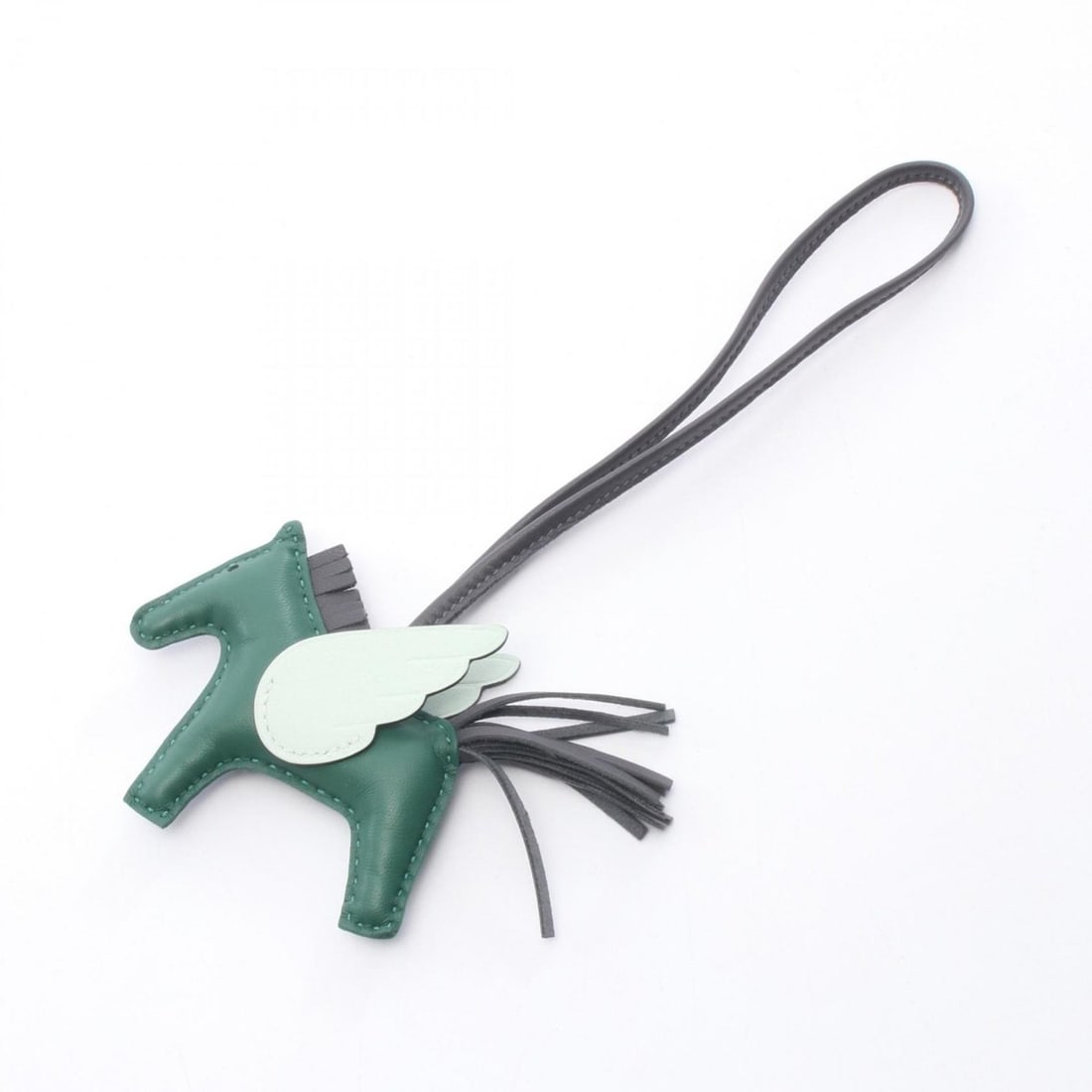 Hermes Hermès Rodeo Pegasus PM Charm, Leather, Anjou Milo, Swift Women's, Green, Vert Moyen, (1 of 18)