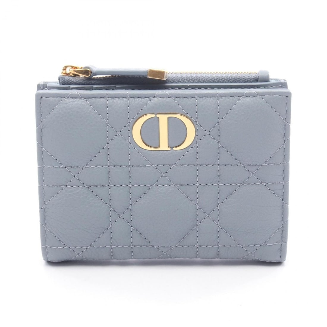 Christian Dior Dior CARO Dahlia Wallet, Cannage, Bifold Leather Women's, Blue, S5173UWHC_M81B: --- Catalog ---Category: SizeSize (HxWxD): 9cm x 12cm x 1.5cm / 3.54'' x 4.72'' x 0.59''Category: DesignType: Wallet (bi-fold)Color: Blue, GrayGender: WomenMaterial: Leather Category: GeneralMPN: S517