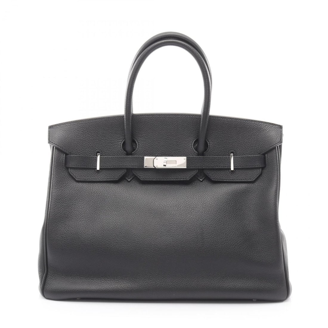 Hermes Hermès Birkin 35 handbag in leather Evergrain, black, for women: --- Catalog ---Category: SizeSize (HxWxD): 28cm x 35cm x 18cm / 11.02'' x 13.77'' x 7.08''Category: DesignType: HandbagColor: BlackGender: WomenMaterial: Evergrain leather , Leather Category: GeneralB
