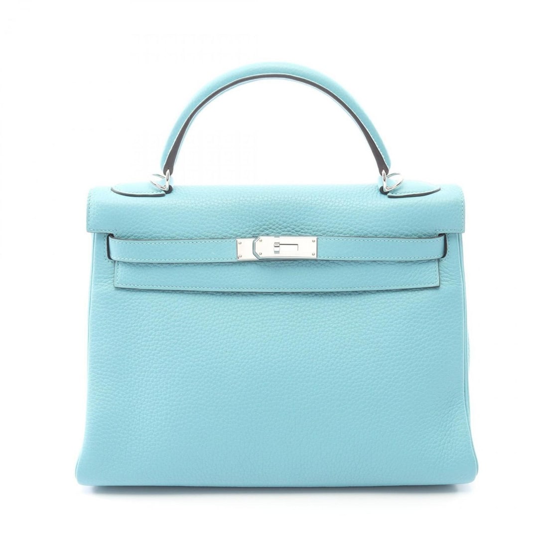 Hermes Hermès Kelly 32 handbag in Taurillon Clemence leather, blue.: --- Catalog ---Category: SizeSize (HxWxD): 23cm x 32cm x 12cm / 9.05'' x 12.59'' x 4.72''Category: DesignType: HandbagColor: BlueGender: WomenMaterial: Taurillon clemence leather , Leather Category: G