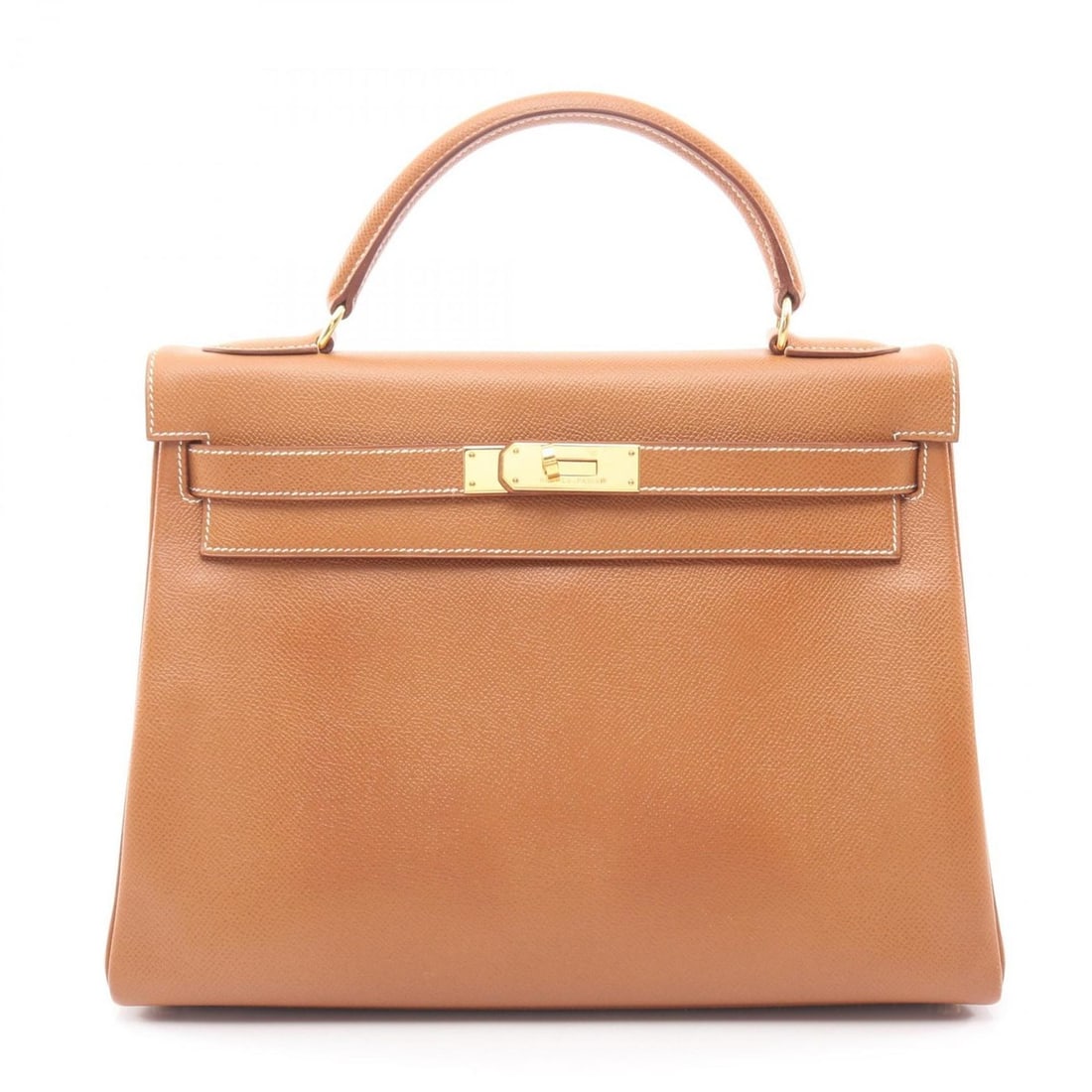 Hermes Hermès Kelly 32 handbag, leather, Couchvel, women's, brown (1 of 13)