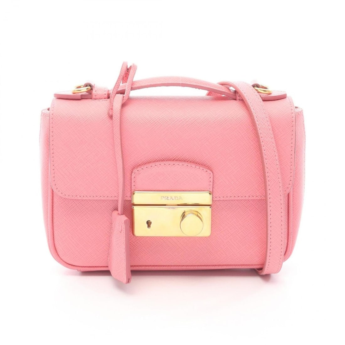 Prada Saffiano Leather Handbag for Women in Pink (1 of 9)