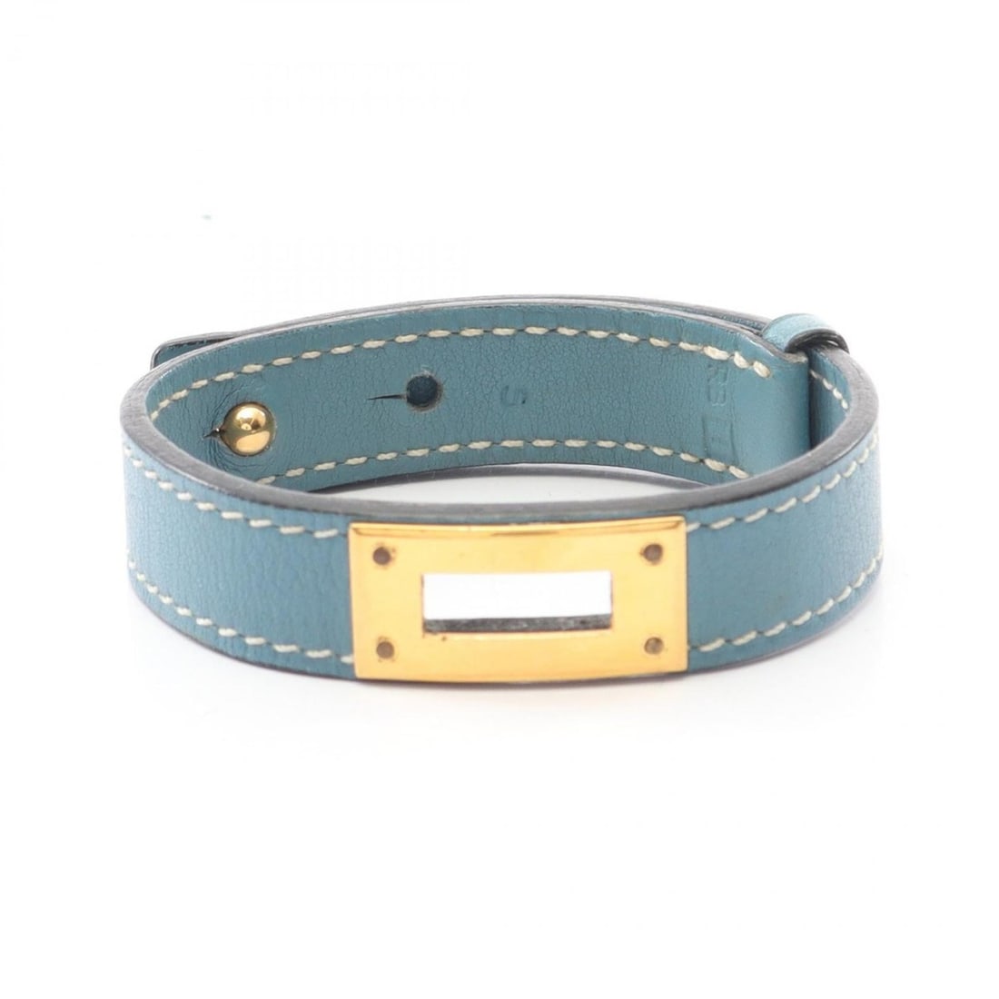 Hermes Kelly Bracelet, Leather, Women's, Blue (1 of 9)