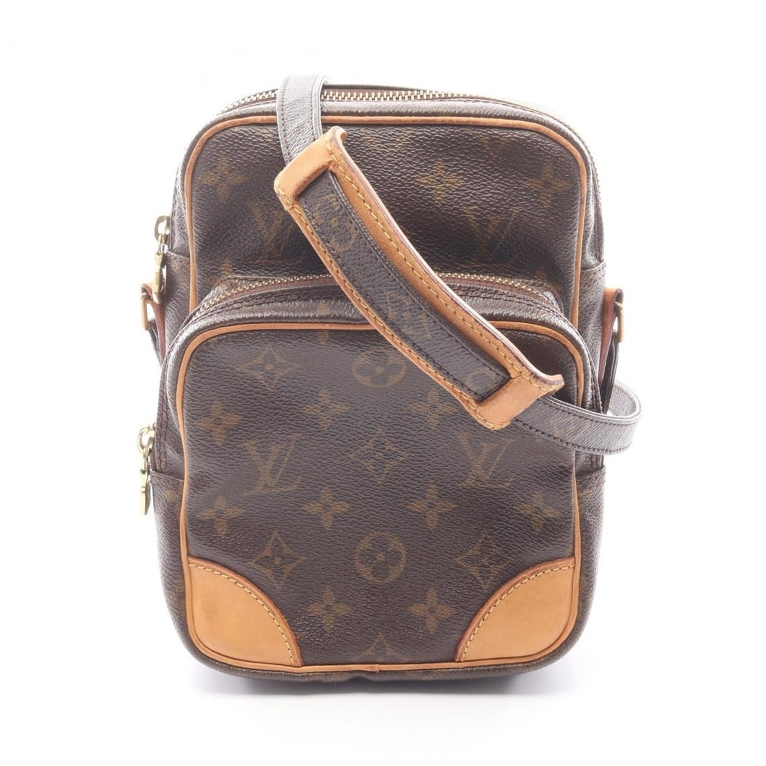 Louis Vuitton Amazon Shoulder Bag/Handbag in Coated Canvas and Leather with Monogram Design, Brown, (1 of 12)