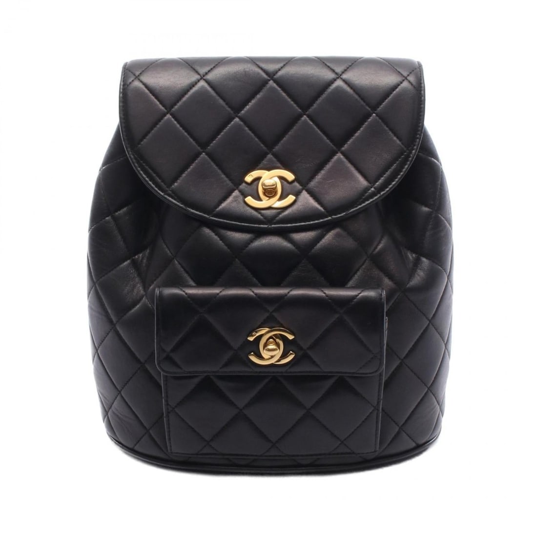 CHANEL Matelasse Backpack/Handbag in Lambskin Leather, Women's, Black (1 of 11)