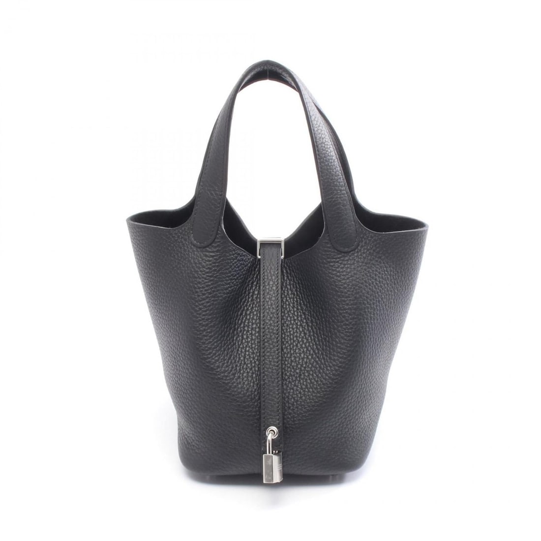 Hermes Hermès Picotin Lock PM Handbag, Taurillon Clemence Leather, Women's, Black (1 of 16)