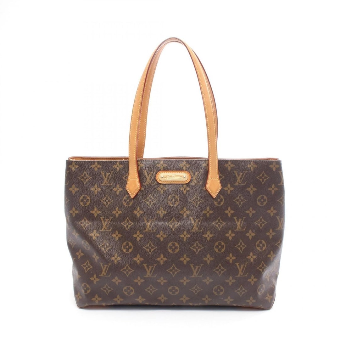 Louis Vuitton Wilshire MM Tote Bag, Coated Canvas and Leather, Monogram, Women's, Brown, M45644 (1 of 11)