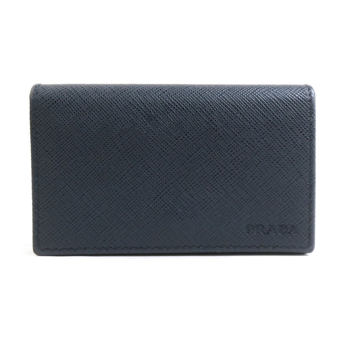 Prada PRADA Business Card Case, Leather, Navy Blue, Men's, r11004a: --- Catalog ---Category: DesignType: Business card caseColor: NavyGender: MenMaterial: Leather Category: GeneralBrand: PradaCategory: Physical PropertiesSize (HxWxD): 6.7cm x 11cm x 2cm / 2.63'' x 4.3