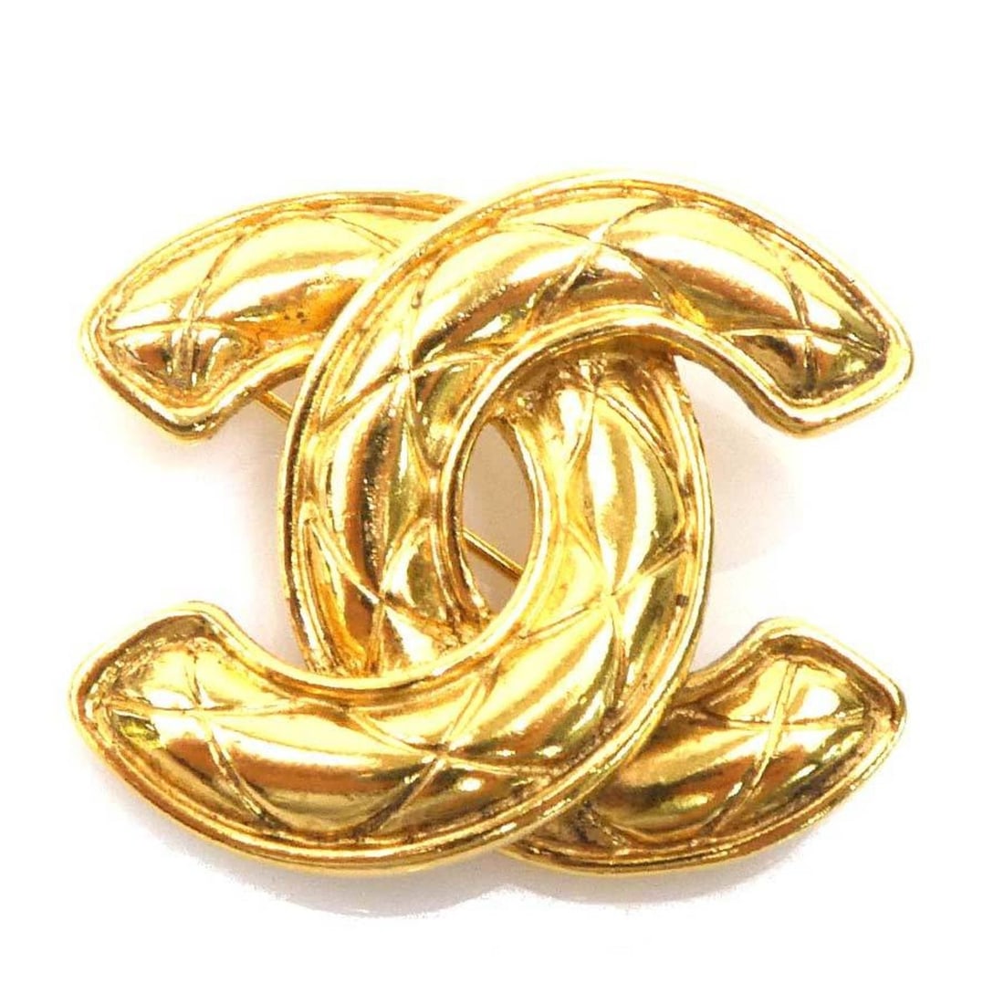 CHANEL Coco Mark Metal Gold Brooch for Women e61448k (1 of 18)