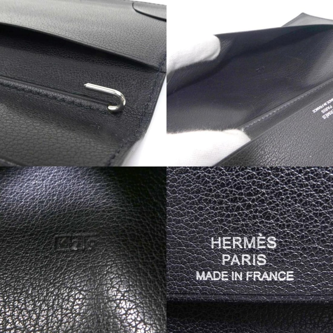 Hermes Hermès Leather Notebook Cover, Black, Unisex, e61443a - 5