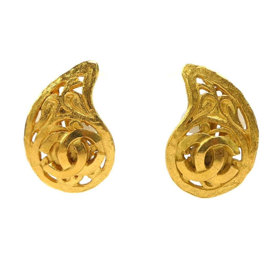 CHANEL Coco Mark Metal Gold Earrings for Women e61485i (1 of 15)