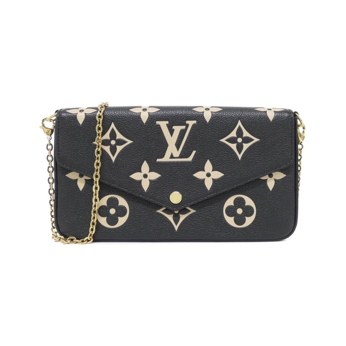 Louis Vuitton Two-Tone Monogram Empreinte Pochette Felicie M80482 Shoulder Bag (1 of 10)