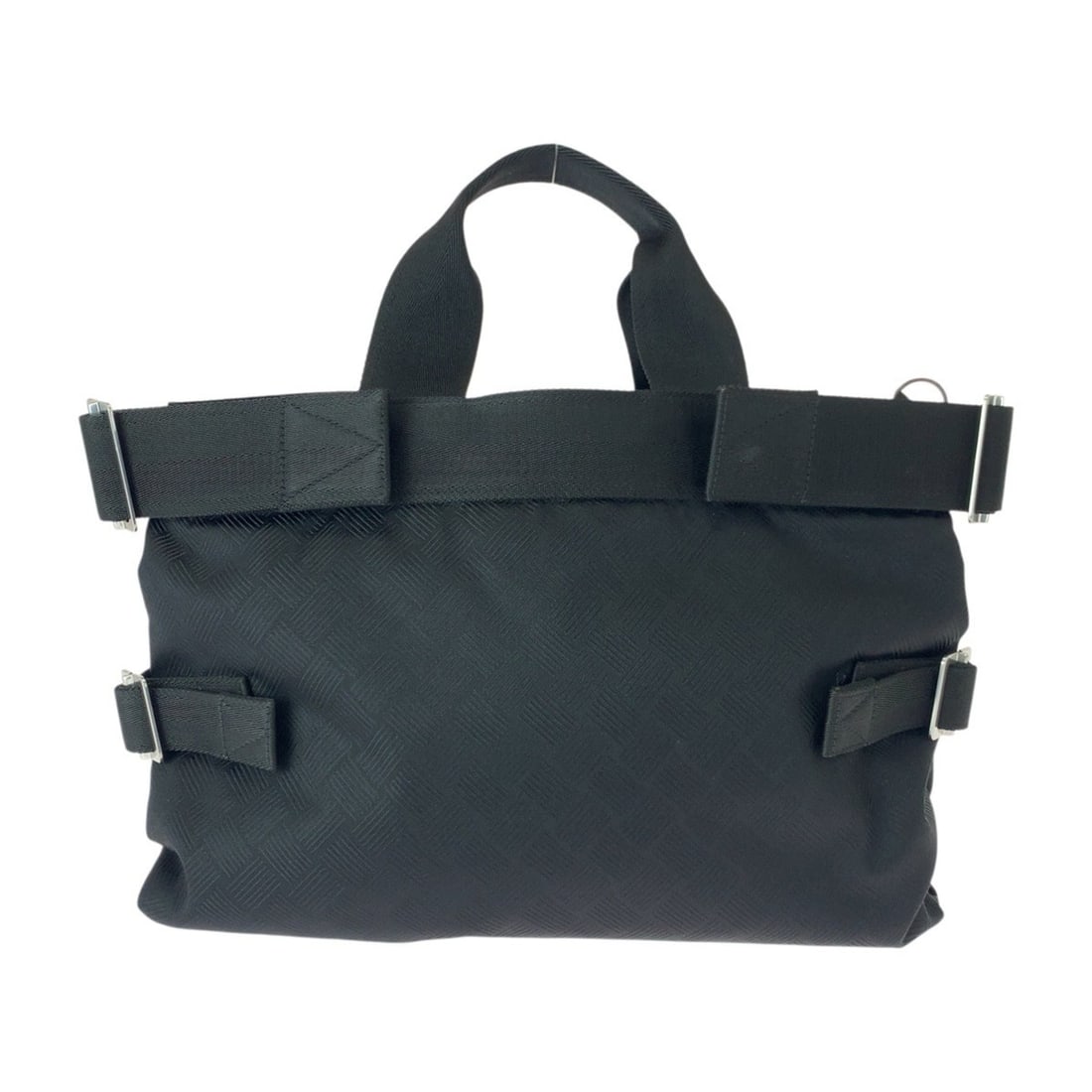 BOTTEGA VENETA Black Nylon Tote Bag with Silver Hardware, P02003797D, Men's Business: --- Catalog ---Category: SizeSize (HxWxD): 28cm x 37cm x 5cm / 11.02'' x 14.56'' x 1.96''Category: DesignType: Tote bagColor: BlackGender: MenMaterial: Nylon Hardware Color: SilverCategory: GeneralMPN