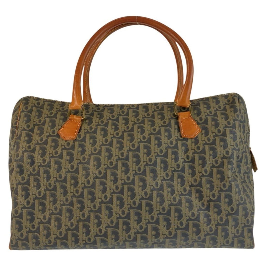 Christian Dior Trotter Brown Leather Boston Bag with Gold Hardware, Women's Handbag: --- Catalog ---Category: SizeSize (HxWxD): 24cm x 40cm x 15cm / 9.44'' x 15.74'' x 5.9''Category: DesignType: Boston bag, HandbagColor: BrownGender: WomenMaterial: PVC , Leather Hardware Color: