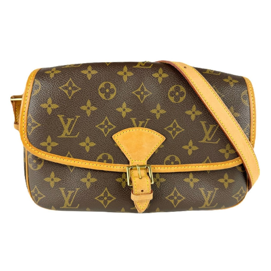 Louis Vuitton Monogram Sologne Shoulder Bag in Brown Canvas, Women's, M42250 z8705 (1 of 8)