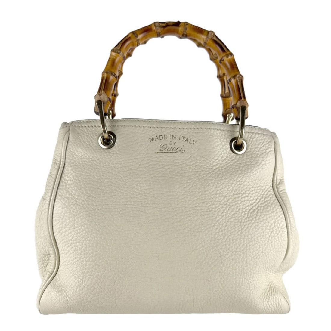 Gucci Handbag Shoulder Bag Bamboo Leather Ivory Women's 336032 z8674 (1 of 13)