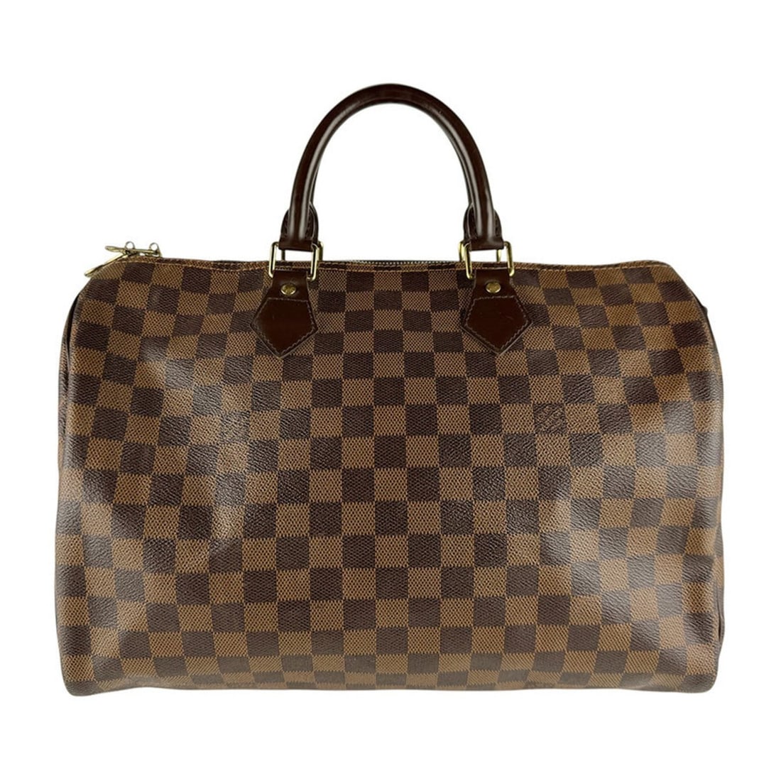 Louis Vuitton Damier Speedy Bandouliere 35 Handbag in Ebene Canvas, Unisex, N41366 z8662 (1 of 13)