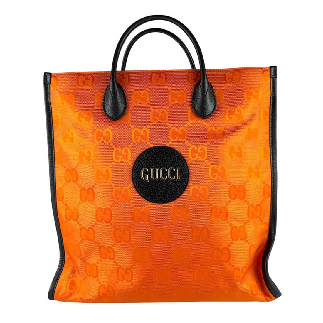 Gucci Off the Grid handbag/shoulder bag in nylon/leather, orange and black, unisex, 630355 z8660 (1 of 10)