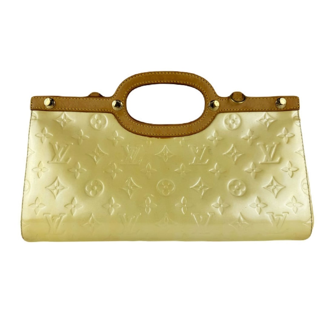 Louis Vuitton Monogram Vernis Roxbury Drive Patent Leather Shoulder Bag in Pearl Gold, Women's, (1 of 13)