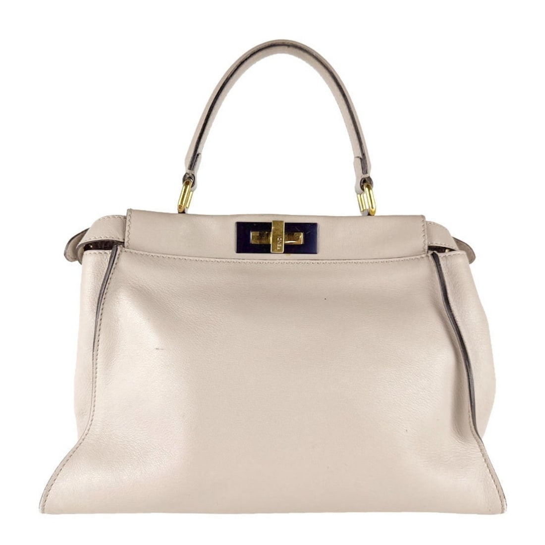 Fendi Peekaboo Leather Handbag Shoulder Bag in Light Greige and Gold, Women's, 8BN290-3ZN z8583: --- Catalog ---Category: SizeSize (HxWxD): 24cm x 34cm x 12cm / 9.44'' x 13.38'' x 4.72''Category: DesignType: Handbag, Shoulder bagColor: GrayishGender: WomenMaterial: Leather Hardware Color: