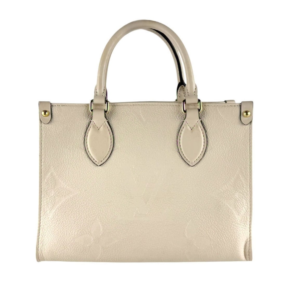 Louis Vuitton Monogram Empreinte On-the-Go PM Handbag/Shoulder Bag, Crème, Women's, M46569 z8567 (1 of 12)