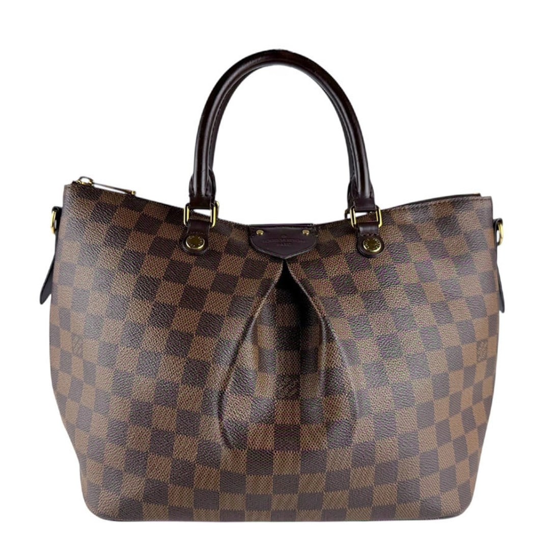 Louis Vuitton Damier Sienna MM Monogram Canvas Handbag/Shoulder Bag in Brown and Gold, Women's, (1 of 14)