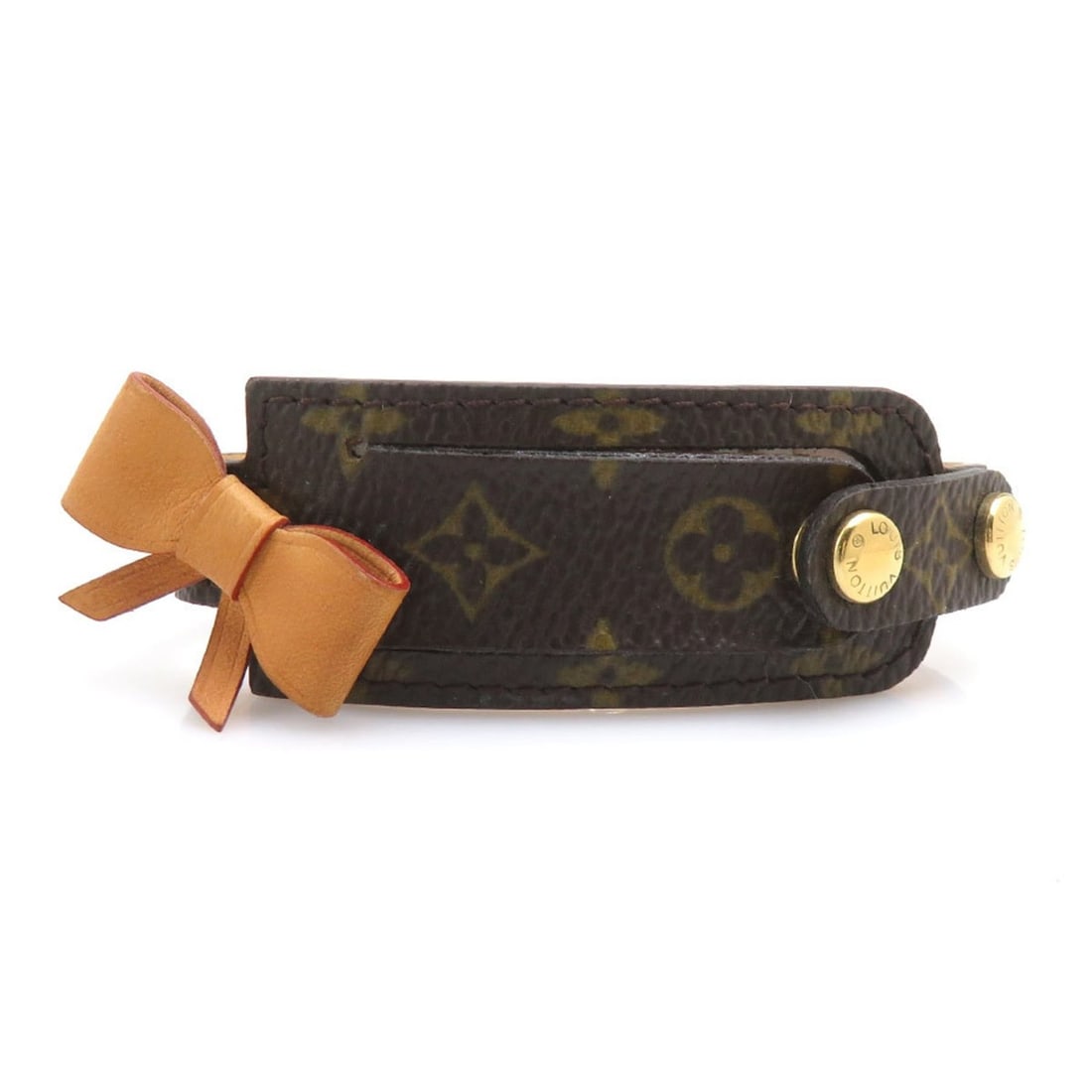 Louis Vuitton Monogram Porte Address Bracelet in Canvas, Brown, Women's, M92577, r11016a (1 of 12)