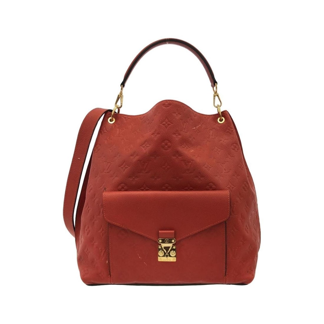 Louis Vuitton Monogram Empreinte Metis M40811 Shoulder Bag: --- Catalog ---Category: SizeSize (HxWxD): 34cm x 44cm x 11cm / 13.38'' x 17.32'' x 4.33''Category: DesignType: Shoulder bagGender: Men,WomenMaterial: Leather Hardware Color: GoldLeather/Fur Type: Cal