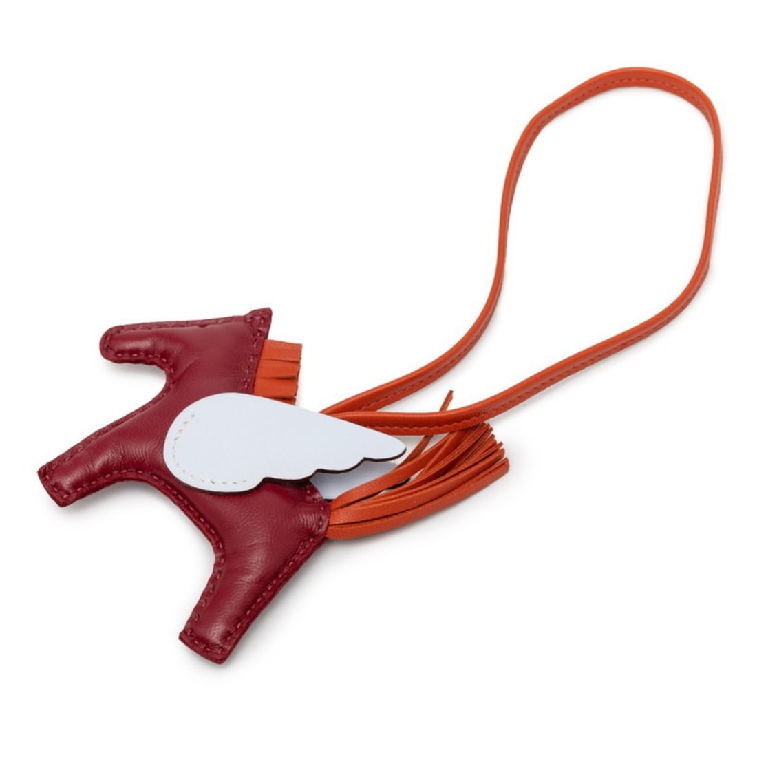 Hermès Rodeo Pegasus MM Charm Rouge Grenat Bleu Brume Cornelian Anjou Milo Swift Leather Women's (1 of 10)
