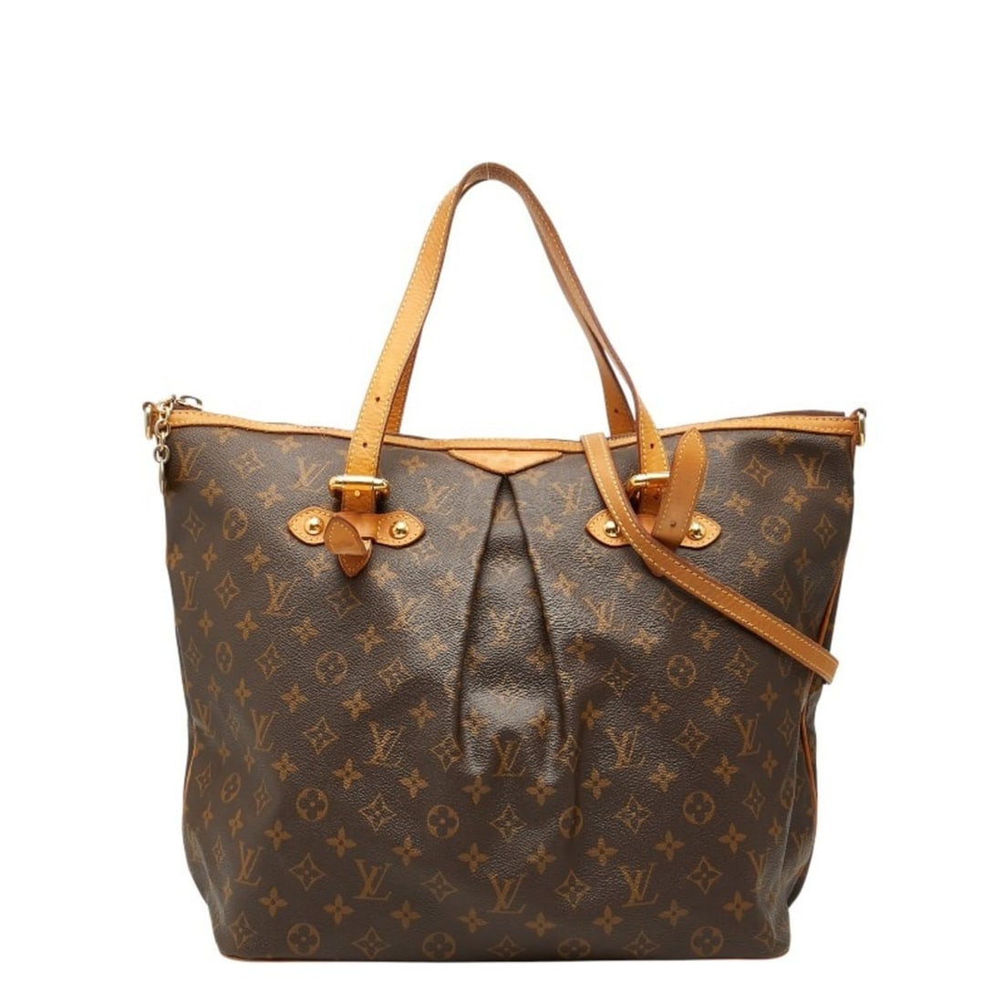 Louis Vuitton Monogram Palermo GM Handbag/Shoulder Bag, 2-Way, M40146, Brown Leather, Women's, LOUIS (1 of 13)