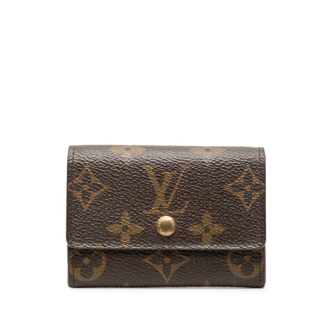 Louis Vuitton Monogram Porte Monnaie Plat Wallet/Coin Case M61930 Brown Leather Women's LOUIS (1 of 10)