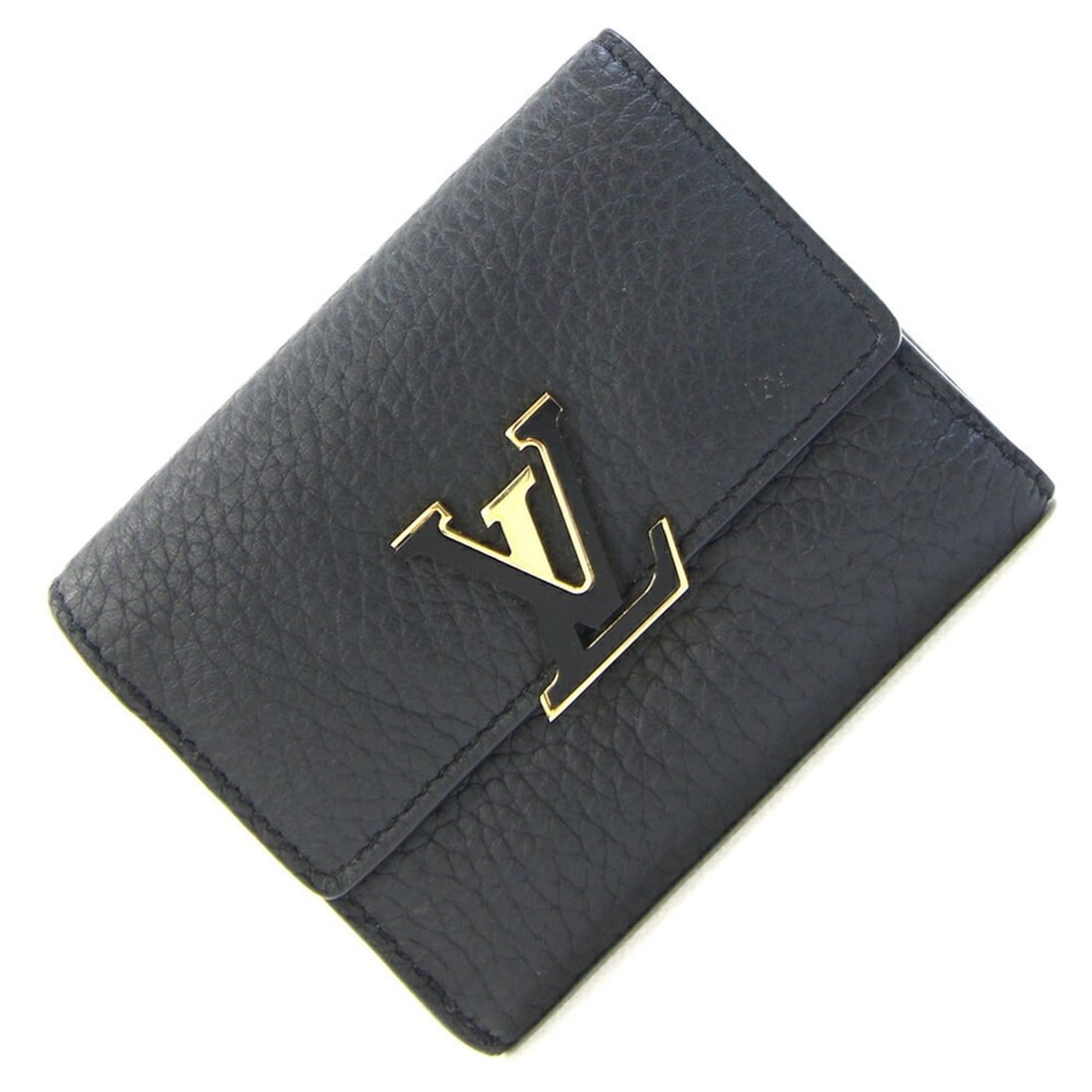 Louis Vuitton Capucines XS Portefeuille Tri-fold Wallet M68587 in Noir Obscure Taurillon Leather,: --- Catalog ---Category: SizeSize (HxWxD): 8cm x 10cm x 1.5cm / 3.14'' x 3.93'' x 0.59''Category: DesignType: Wallet (tri-fold)Color: NoirGender: WomenMaterial: Leather Category: GeneralBrand: Louis V