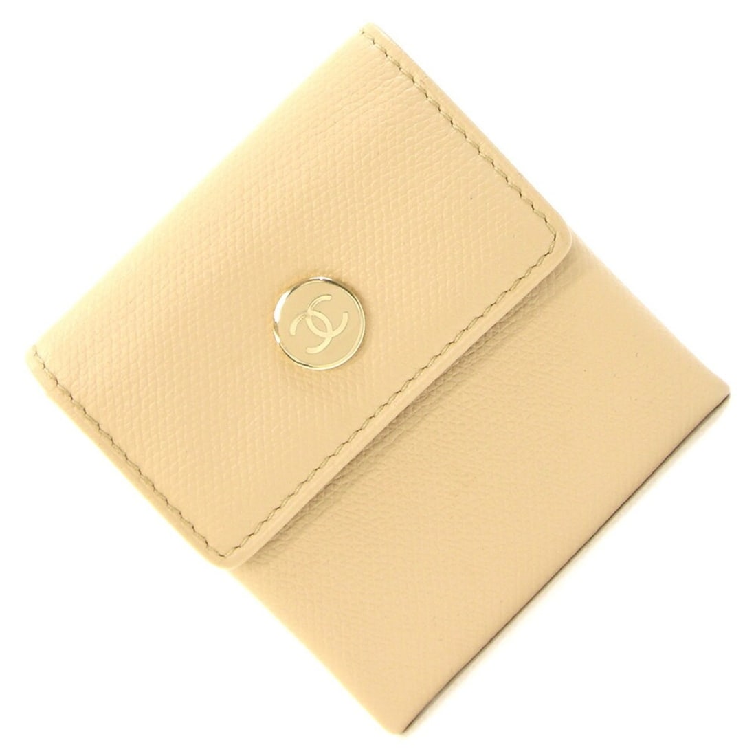 Chanel Coco Button Wallet A20907 Beige Leather Coin Purse Compact Mini Mark Women's CHANEL: --- Catalog ---Category: SizeSize (HxWxD): 8.5cm x 7.5cm / 3.34'' x 2.95''Category: DesignType: Coin purse/coin caseColor: BeigeGender: WomenMaterial: Leather Category: GeneralBrand: ChanelCountry of