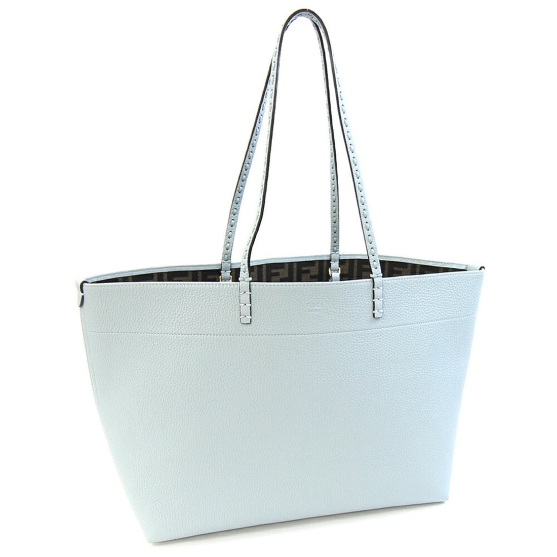 Fendi Selleria Roll Medium Tote Bag 8BH428 Light Blue Leather Shoulder with Stitching, Women's FENDI: --- Catalog ---Category: SizeSize (HxWxD): 28cm x 34.5cm x 14.5cm / 11.02'' x 13.58'' x 5.7''Category: DesignType: Handbag, Tote bagColor: Light blueGender: WomenMaterial: Leather Category: GeneralBra