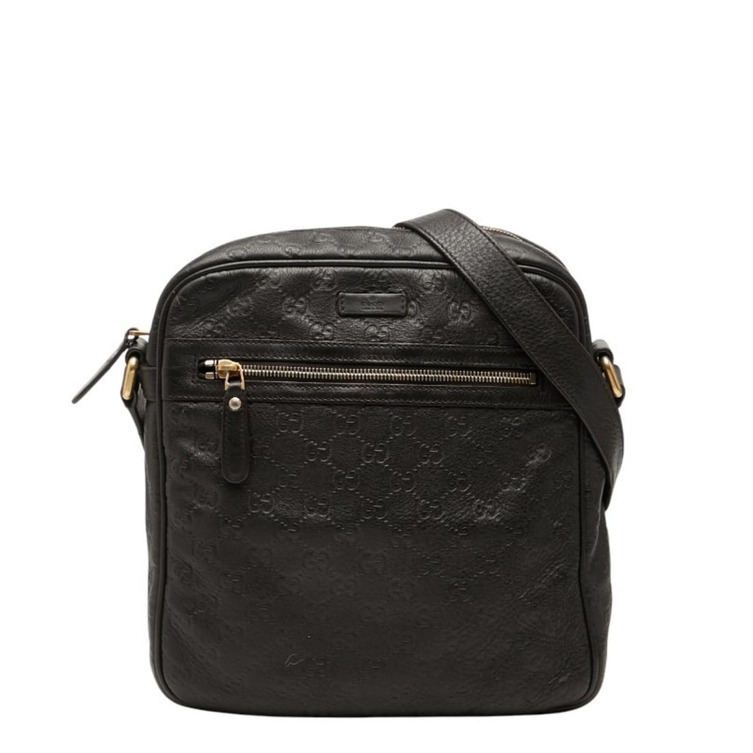 Gucci Guccissima Crossbody Shoulder Bag 201448 Dark Brown Leather Men's GUCCI: --- Catalog ---Category: SizeSize (HxWxD): 29cm x 26cm x 8cm / 11.41'' x 10.23'' x 3.14''Category: DesignType: Shoulder bagColor: Dark brownGender: MenMaterial: PVC , Leather Category: GeneralMPN: 201