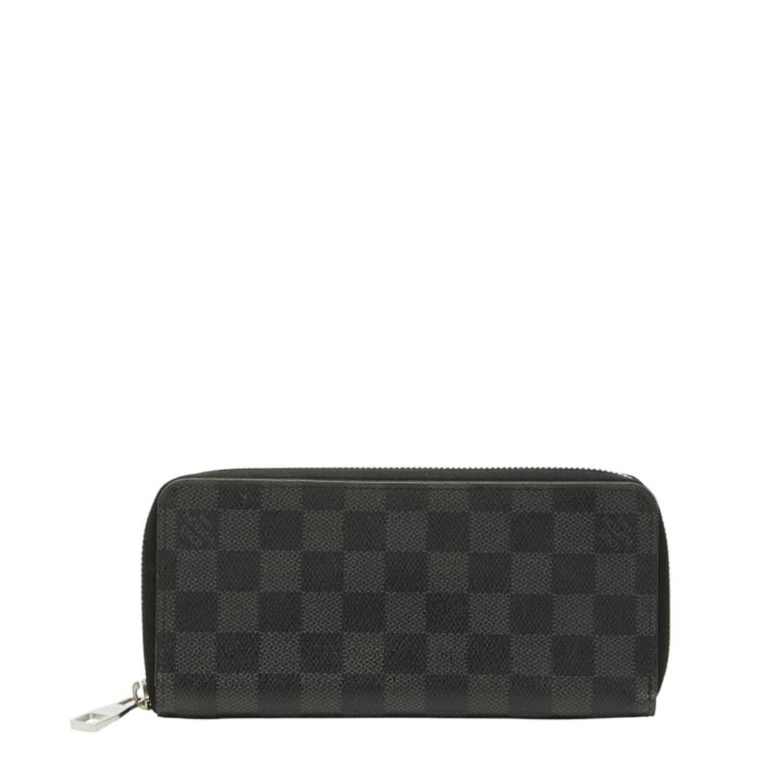 Louis Vuitton Damier Graphite Zippy Wallet, Vertical, Round Zipper Long Wallet N63095, Black, Men's, (1 of 13)