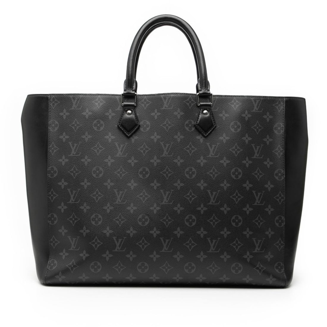 Louis Vuitton Monogram Eclipse Grand Sac Tote Bag M44733 Gray/Black Leather Men's LOUIS VUITTON (1 of 9)