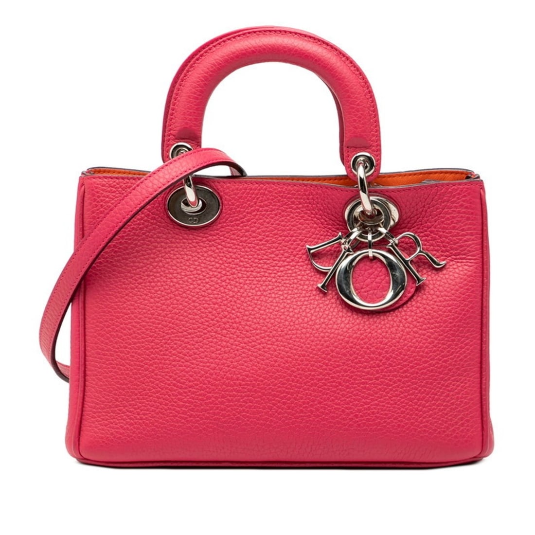 Christian Dior Dior Lady Diorissimo Mini Handbag/Shoulder Bag, 2-Way, Pink Leather, Women's (1 of 12)