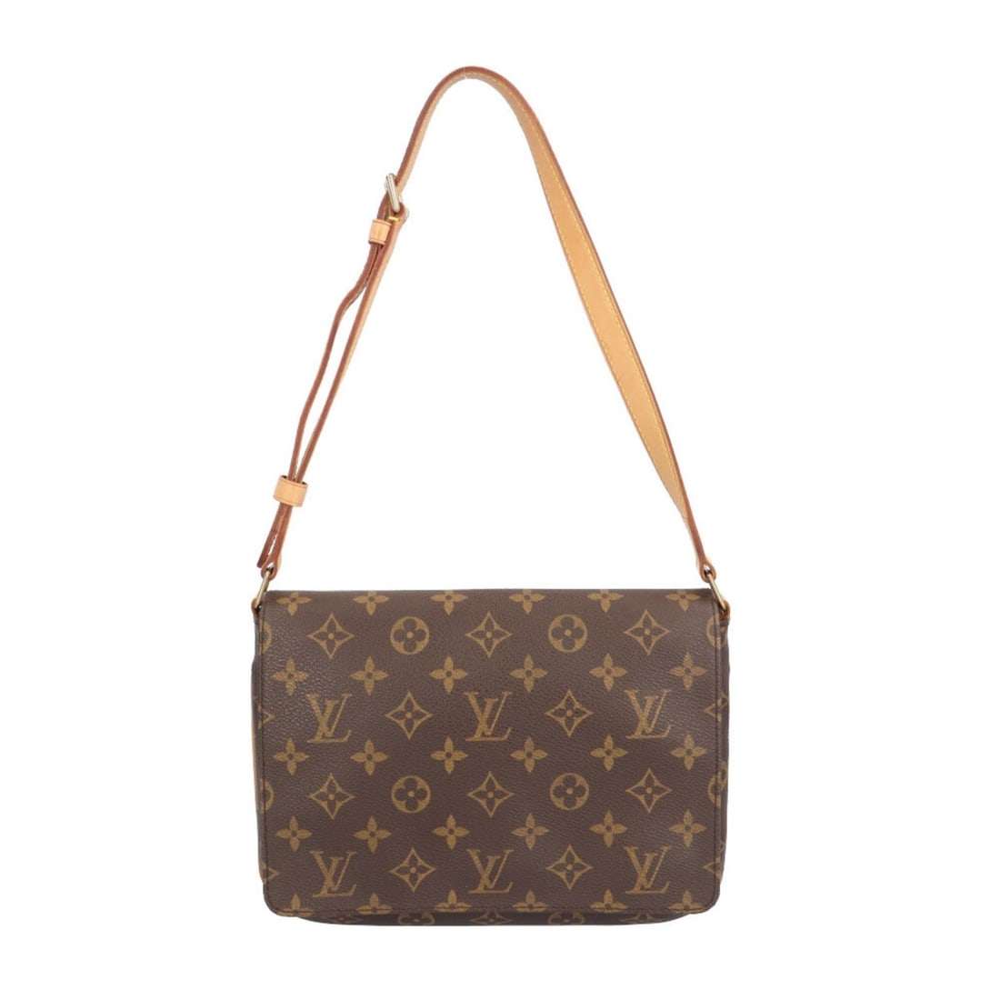 Pre-owned Louis Vuitton Musette Tango Short Monogram Shoulder Bag in Canvas M51257, Brown, Women's: --- Catalog ---Category: SizeSize (HxWxD): 18cm x 26cm x 5cm / 7.08'' x 10.23'' x 1.96''Category: DesignType: Shoulder bagColor: BrownGender: WomenMaterial: Monogram Category: GeneralMPN: M51257Brand: