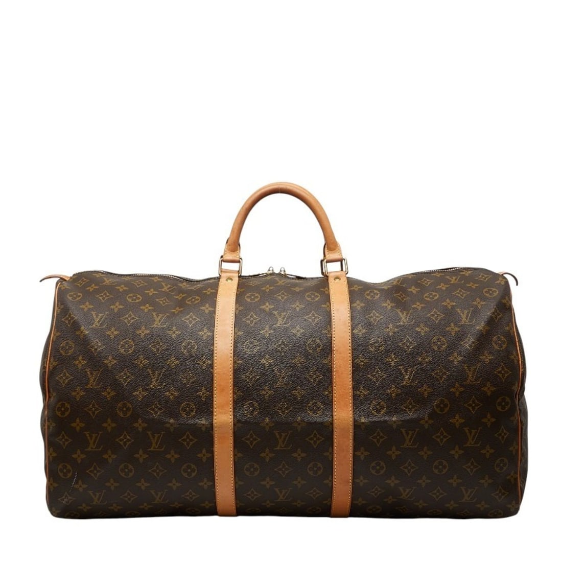 Louis Vuitton Monogram Keepall 60 Boston Bag/Travel Bag M41422 Brown Leather Women's LOUIS VUITTON (1 of 16)
