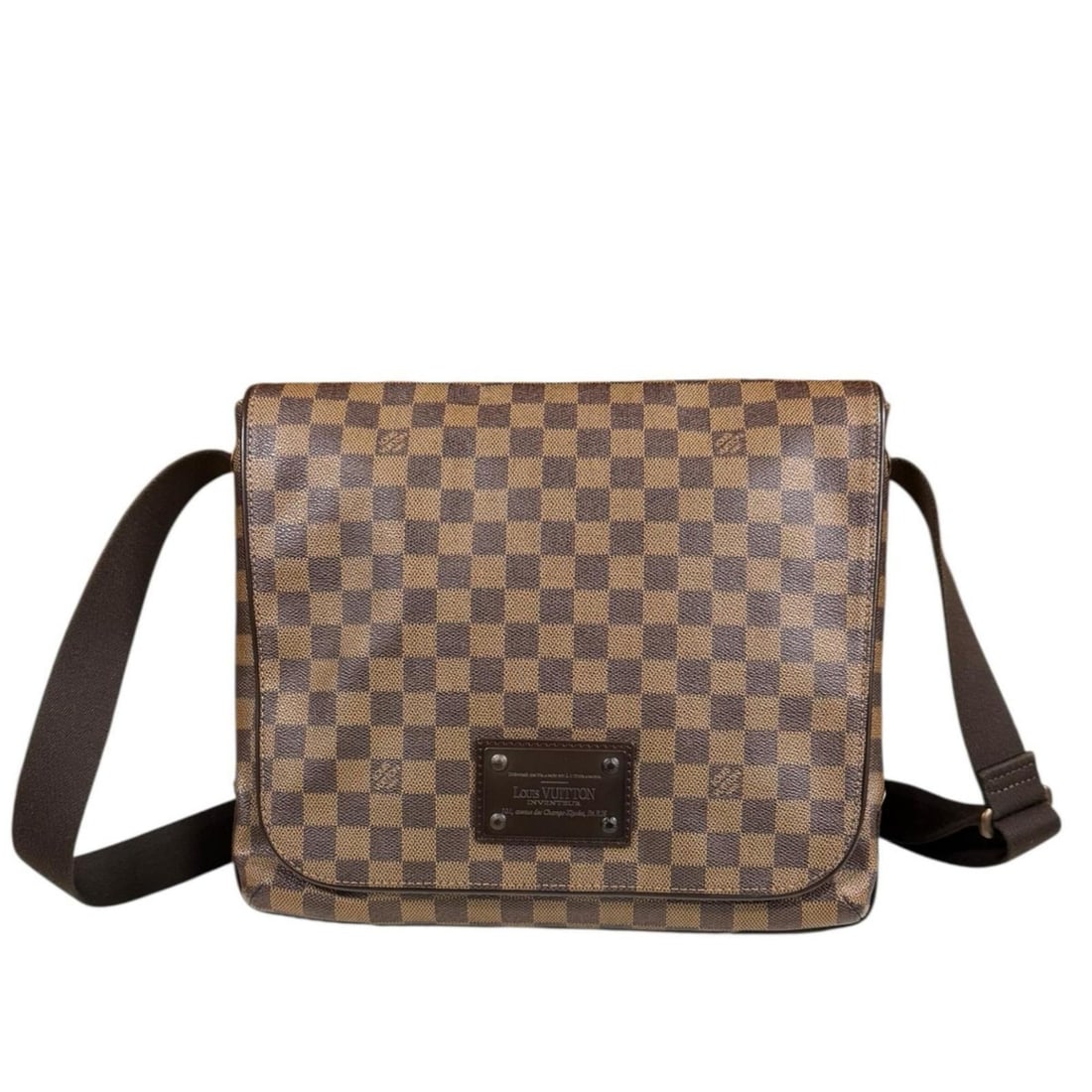 Pre-owned Louis Vuitton Brooklyn MM Damier Shoulder Bag, Canvas N51211, Brown, Men's/Women's.: --- Catalog ---Category: SizeSize (HxWxD): 28cm x 32cm x 7cm / 11.02'' x 12.59'' x 2.75''Category: DesignType: Shoulder bagColor: BrownGender: Men,WomenMaterial: Damier Canvas Category: GeneralMPN: N5