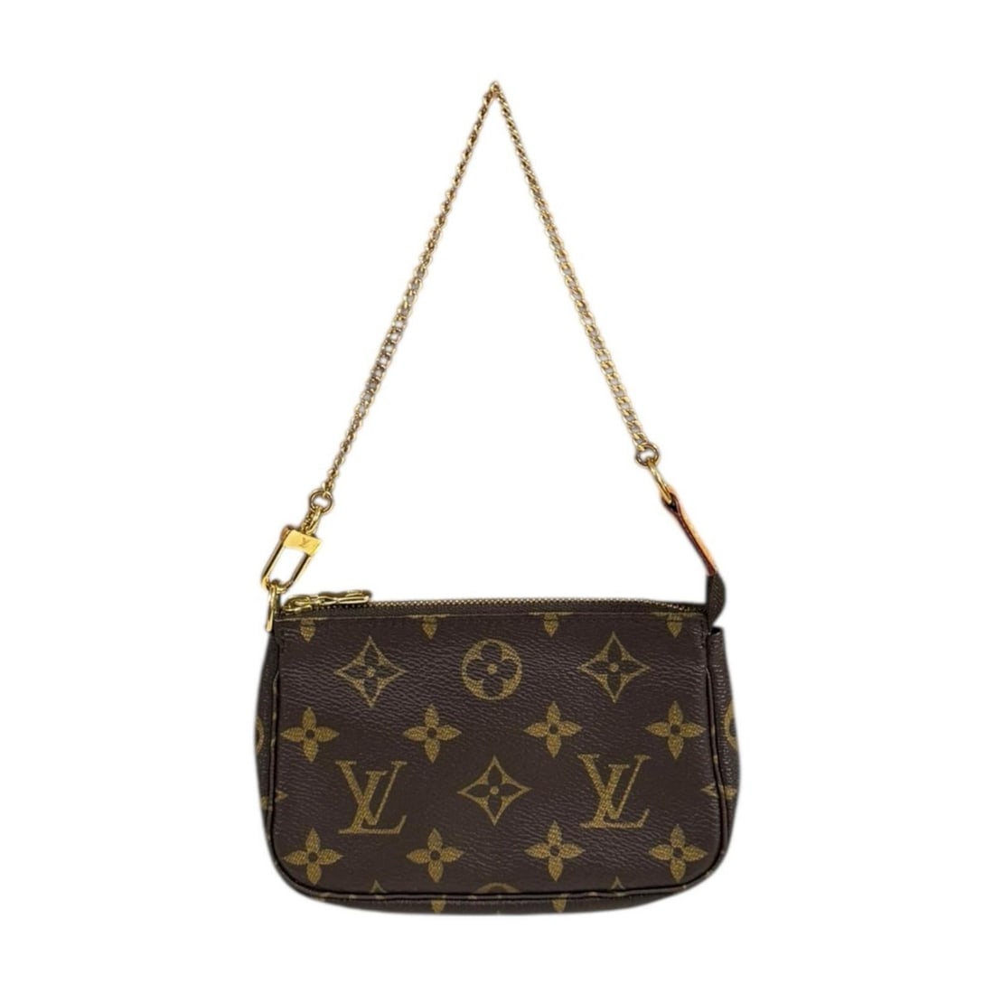 Pre-owned Louis Vuitton Mini Pochette Accessoires Monogram Handbag in Canvas M58009, Brown, Women's (1 of 17)