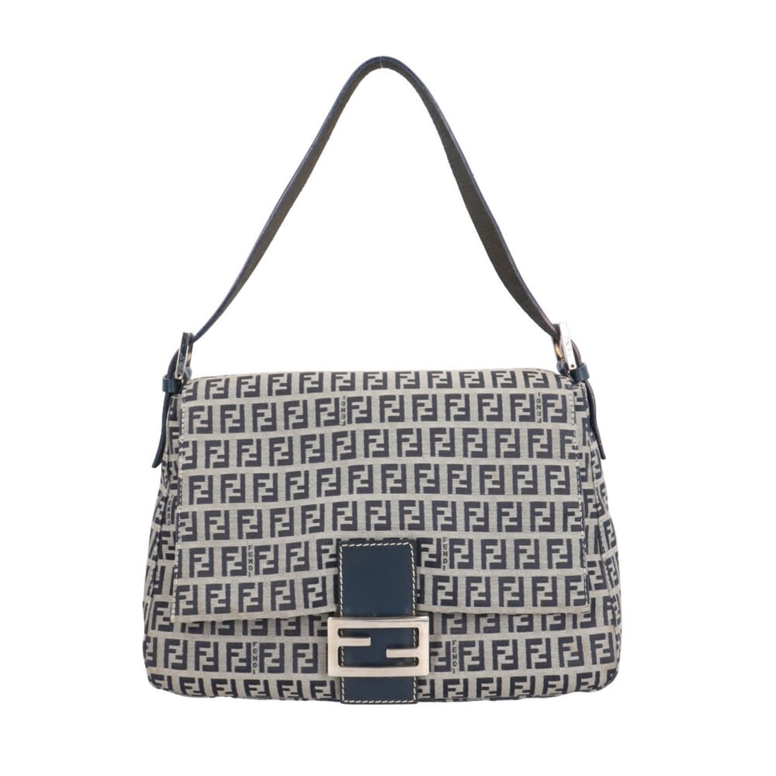Pre-owned Fendi Mamma Bucket Zucchino Shoulder Bag, Canvas 26325, Gray, Women's: --- Catalog ---Category: SizeSize (HxWxD): 19cm x 28cm x 11cm / 7.48'' x 11.02'' x 4.33''Category: DesignType: Shoulder bagColor: Gray, NavyGender: WomenMaterial: Canvas Category: GeneralMPN: 26325Bra
