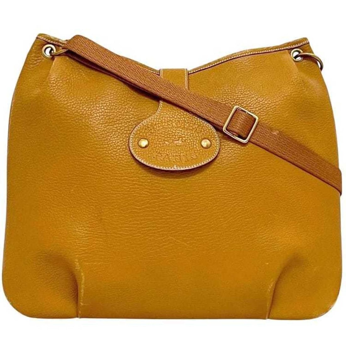 Hermès Rodeo Shoulder Bag f-24964, Camel Brown with Gold Leather, Ardennes, P Stamp, HERMES (1 of 14)