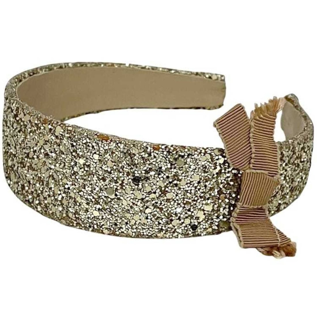 Miu Miu Miu headband ec-24911, gold glitter leather, hair ribbon for women, glitter, sparkle: --- Catalog ---Category: SizeSize (LxW): 4cm / 1.57''Category: DesignType: Alice bandColor: GoldGender: WomenMaterial: LeatherCategory: GeneralBrand: Miu Miu--- Item List ---Section:
