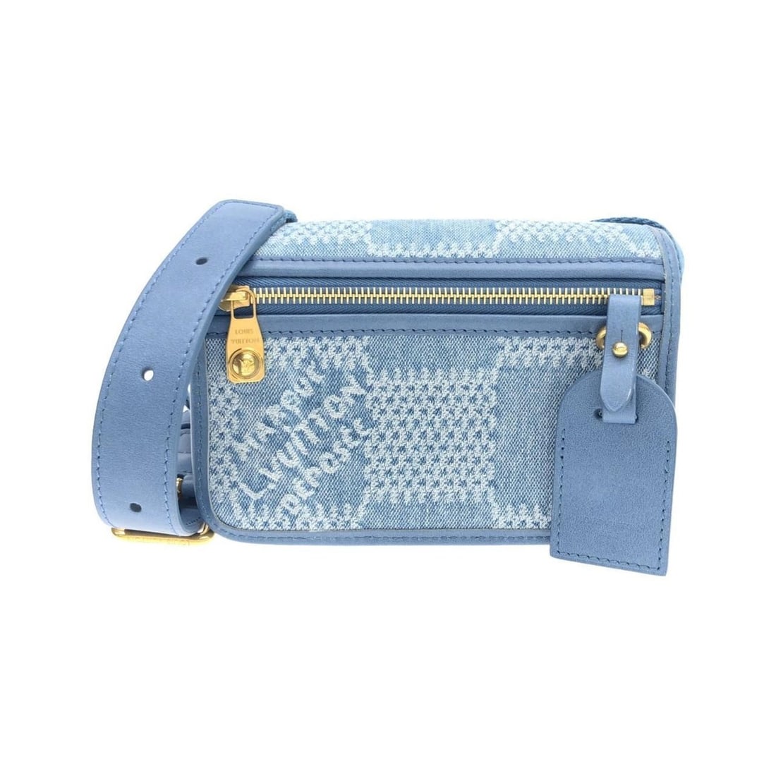 Louis Vuitton Damier Denim 3D Bosphor Wearable Wallet N00210 Shoulder Bag (1 of 14)