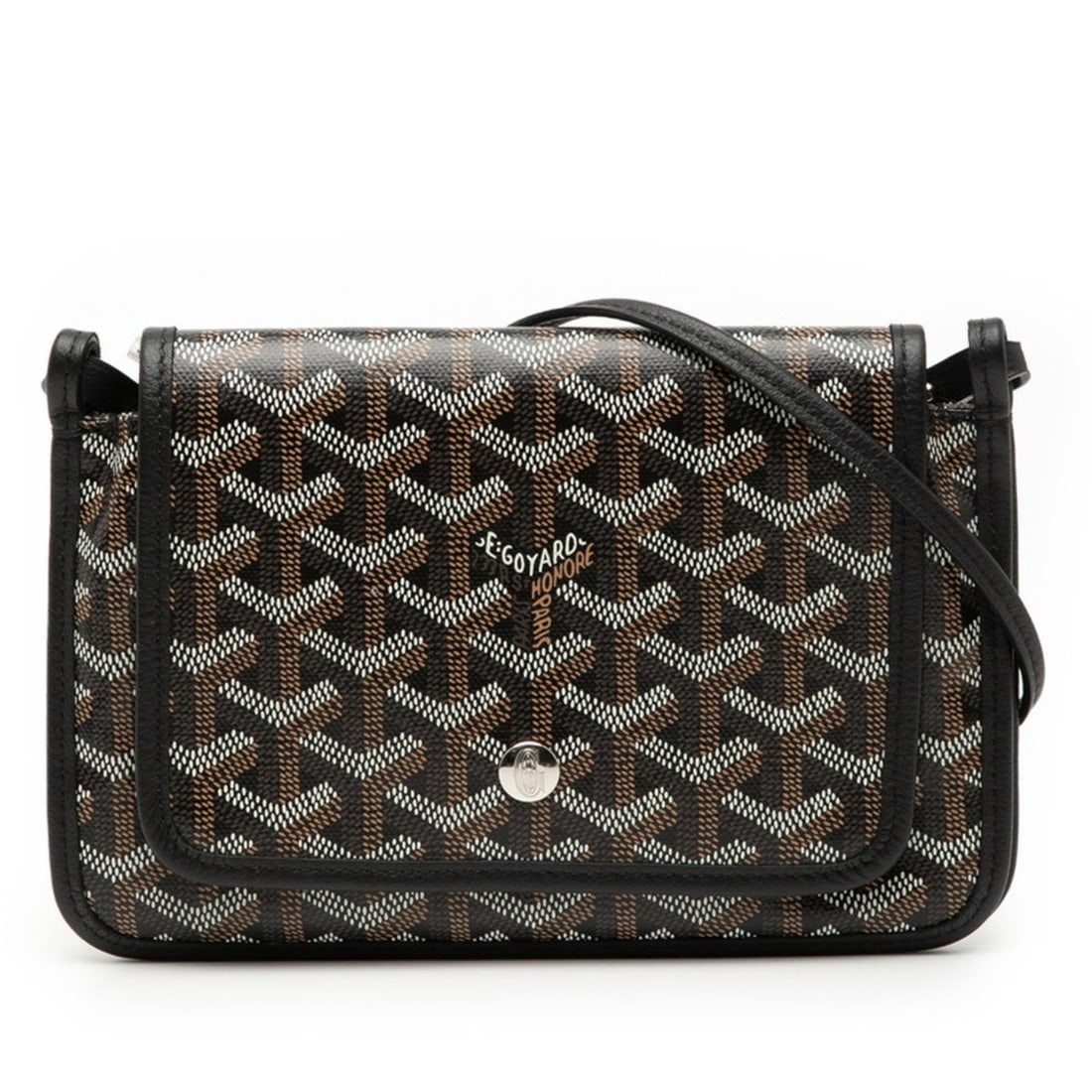 Goyard Plumet Shoulder Bag Pouch Wallet Black Multicolor Leather Women's GOYARD: --- Catalog ---Category: SizeStrap Drop: 58.5cm / 23.03''Size (HxWxD): 13.5cm x 20.5cm x 5.00mm / 5.31'' x 8.07'' x 0.19''Category: DesignType: Shoulder bagColor: Black, Multi-colorGender: WomenMateri
