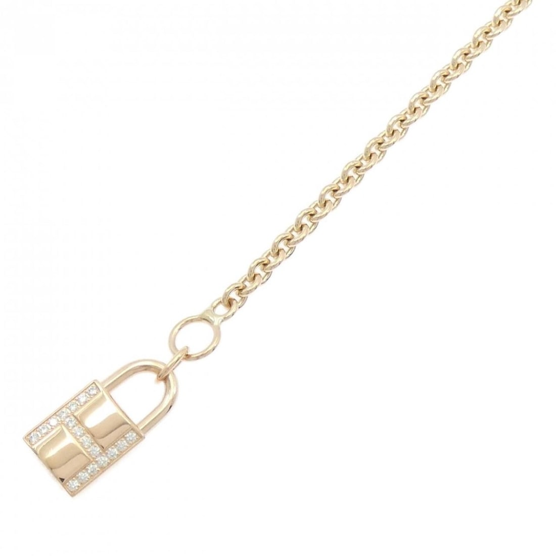 Hermes Kelly Cadena Bracelet: --- Catalog ---Category: SizeLength: 17cm / 6.69''Category: DesignType: Charm braceletColor: Pink goldStone: DiamondGender: WomenMaterial: Pink gold (18K)Category: GeneralLine: KellyBrand: Hermes---