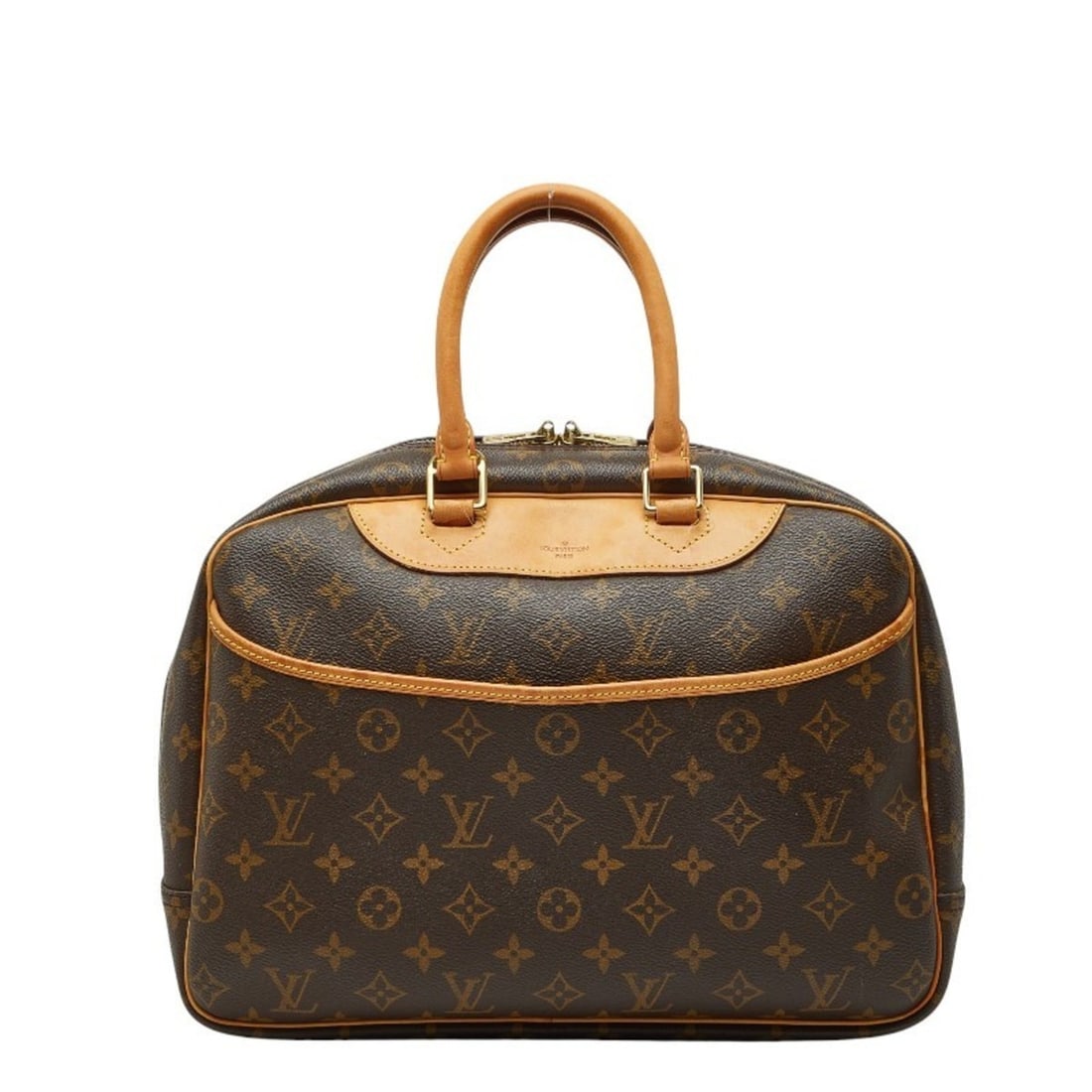 Louis Vuitton Monogram Deauville Handbag M47270 Brown Leather Women's LOUIS VUITTON (1 of 13)